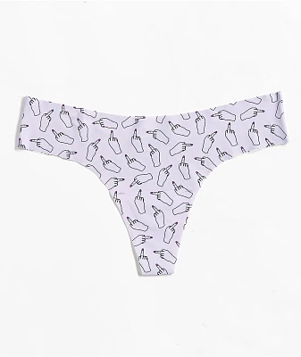 Shinesty Little Birdy Purple Thong Underwear