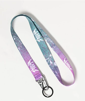 Shinya 90s Teal & Purple Lanyard