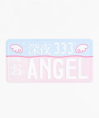 Shinya Angel Pink & Blue License Plate