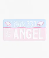 Shinya Angel Pink & Blue License Plate