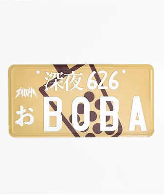 Shinya Boba Brown License Plate
