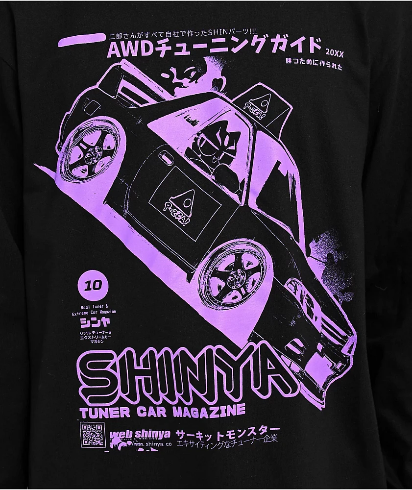 Shinya Circuit Inverse Black Long Sleeve T-Shirt