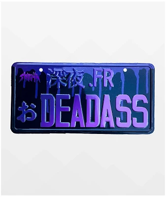 Shinya Deadass Purple License Plate