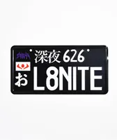 Shinya L8NITE Black License Plate 