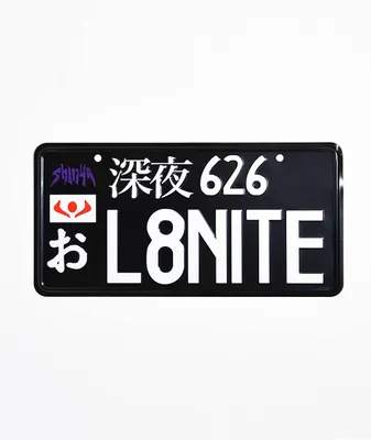 Shinya L8NITE Black License Plate