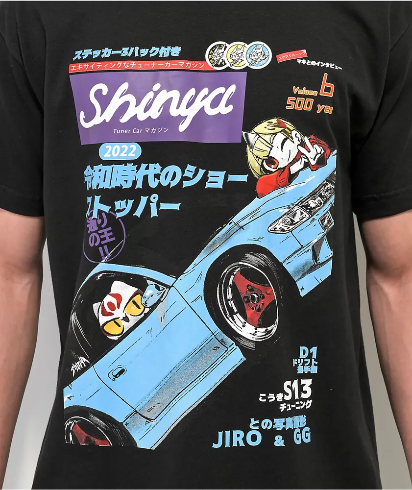 Shinya Mag Black T-Shirt