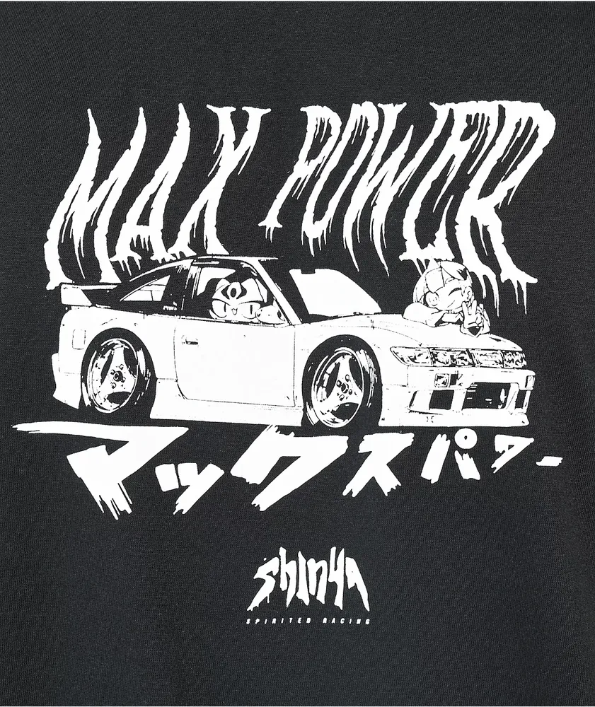 Shinya Max Power Car Black T-Shirt