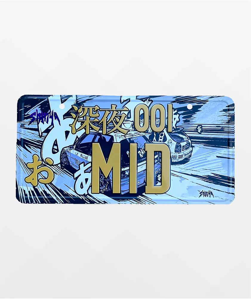 Shinya Mid Blue License Plate