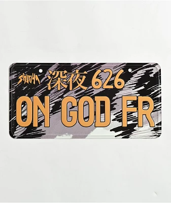 Shinya On God License Plate