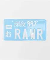 Shinya RAWR Blue License Plate