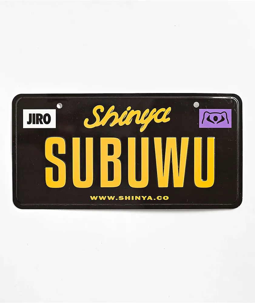 Shinya Subawu  Black License Plate