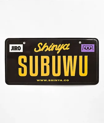 Shinya Subawu  Black License Plate