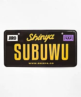 Shinya Subawu Black License Plate