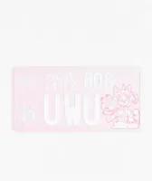 Shinya UWU Pink License Plate 