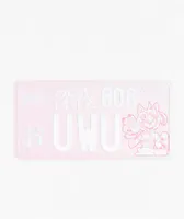 Shinya UWU Pink License Plate
