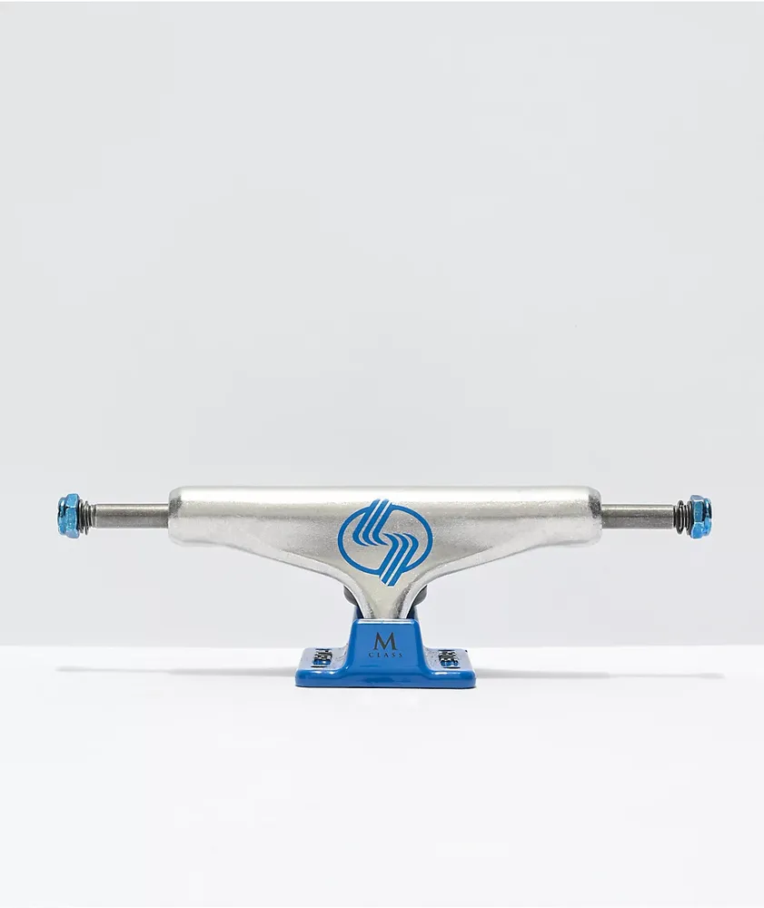 Silver M Class Blue & Polished Silver 8.0" Skateboard Truck