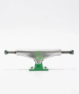 Silver M-Class Hollow Polished Silver & Green 7.75" Skateboard Truck