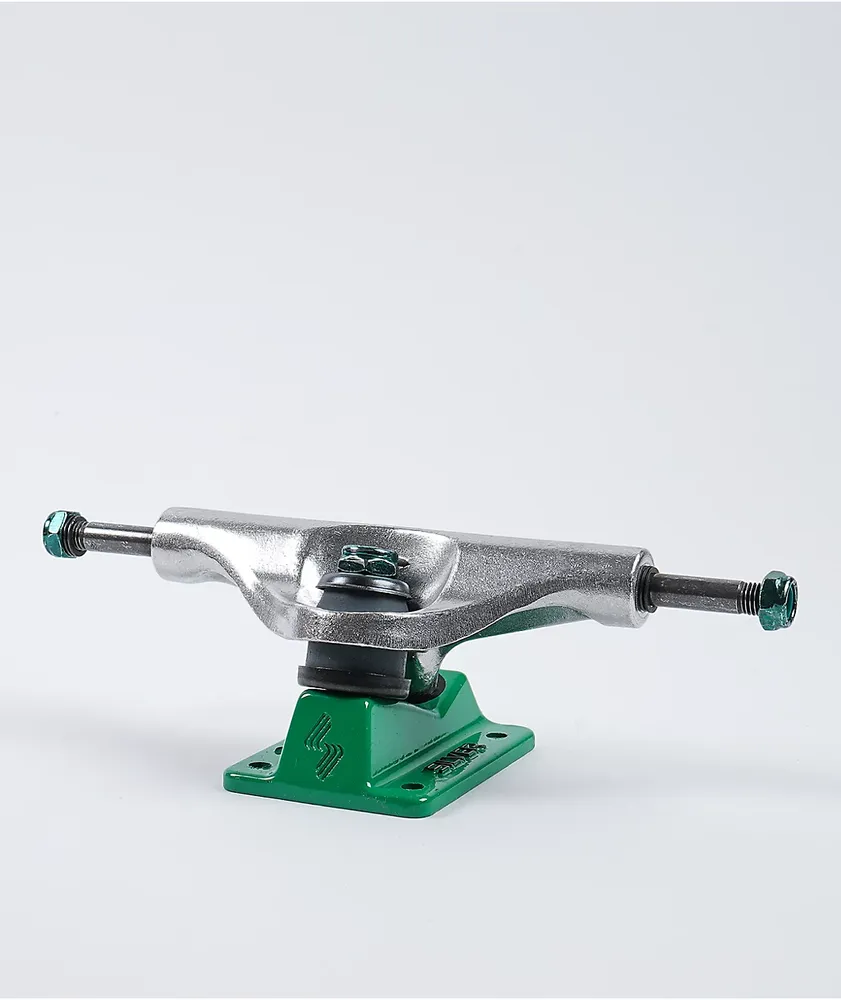 Silver M-Class Raw 7.75" Polished Green Skateboard Truck