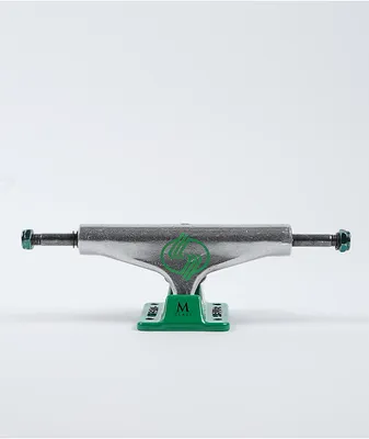 Silver M-Class Raw 7.75" Polished Green Skateboard Truck