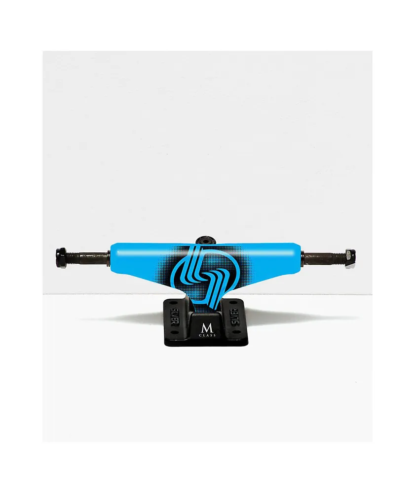 Silver M-Class Raw 8.0" Neon Blue Skateboard Truck