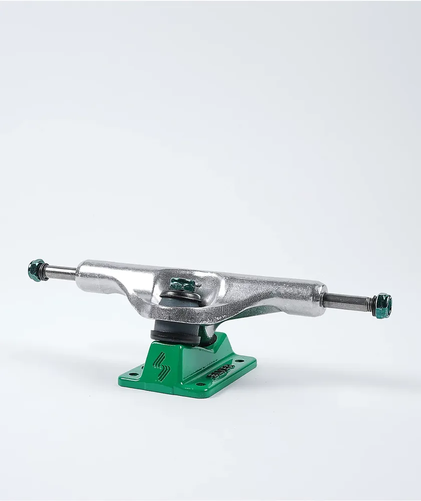 Silver M-Class Raw 8.5" Polished Green Skateboard Truck