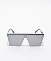Silver Mirror Shield Sunglasses