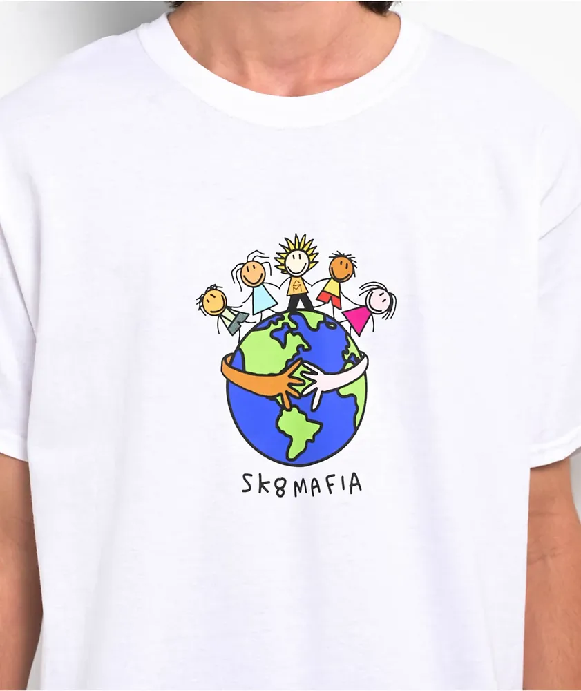 Sk8mafia We Are The World White T-Shirt 