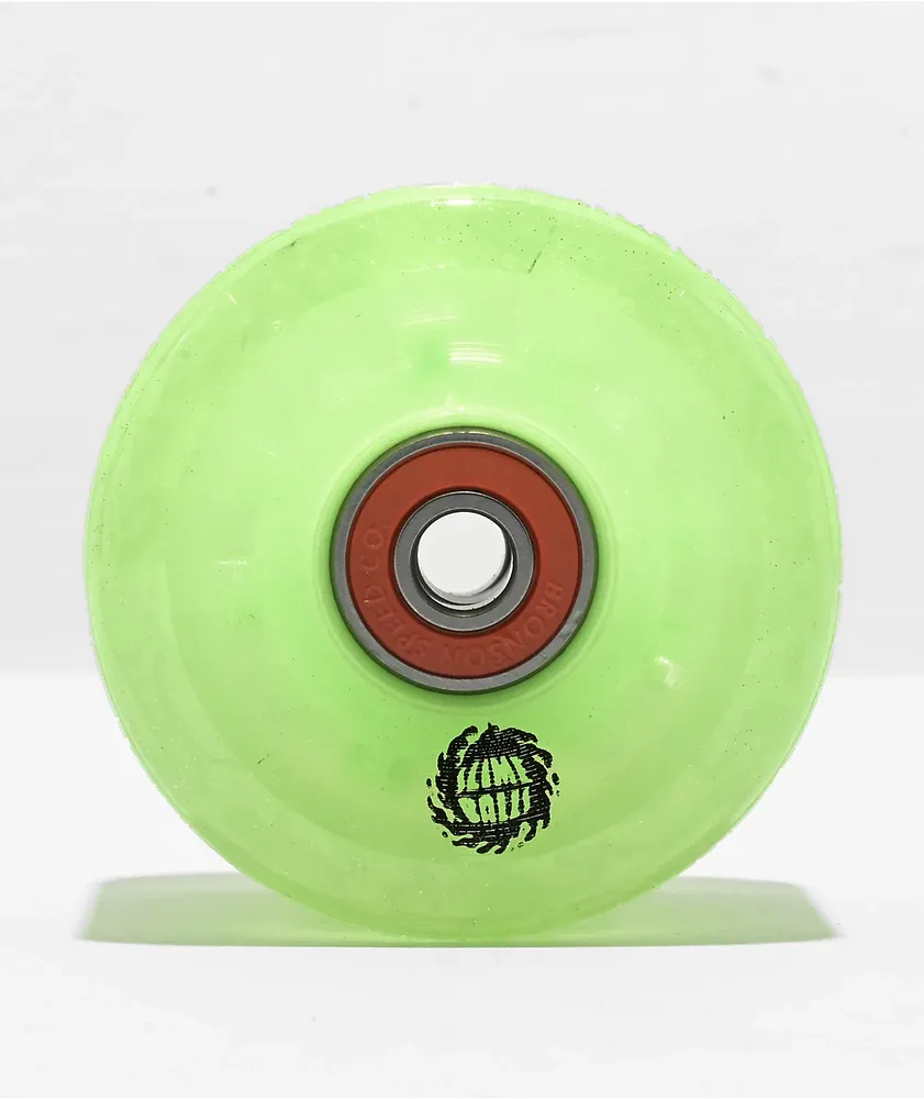 Slime Balls Light Ups 60mm 78A Green Glitter Skateboard Wheels