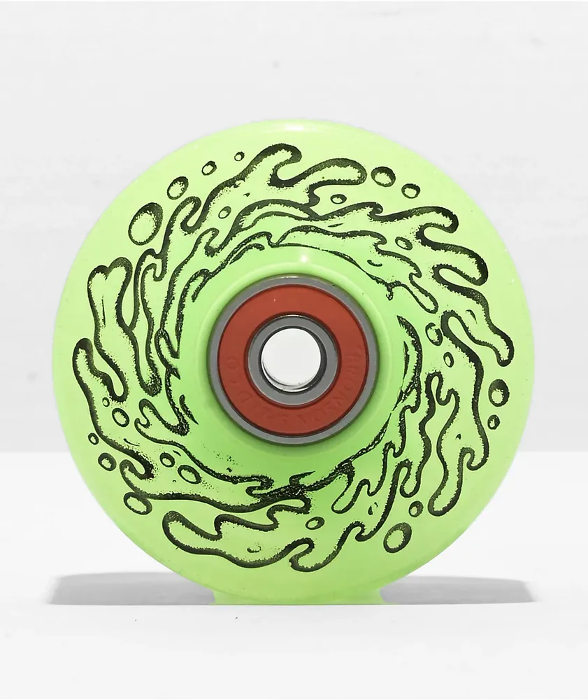 Slime Balls Light Ups 60mm 78A Green Glitter Skateboard Wheels