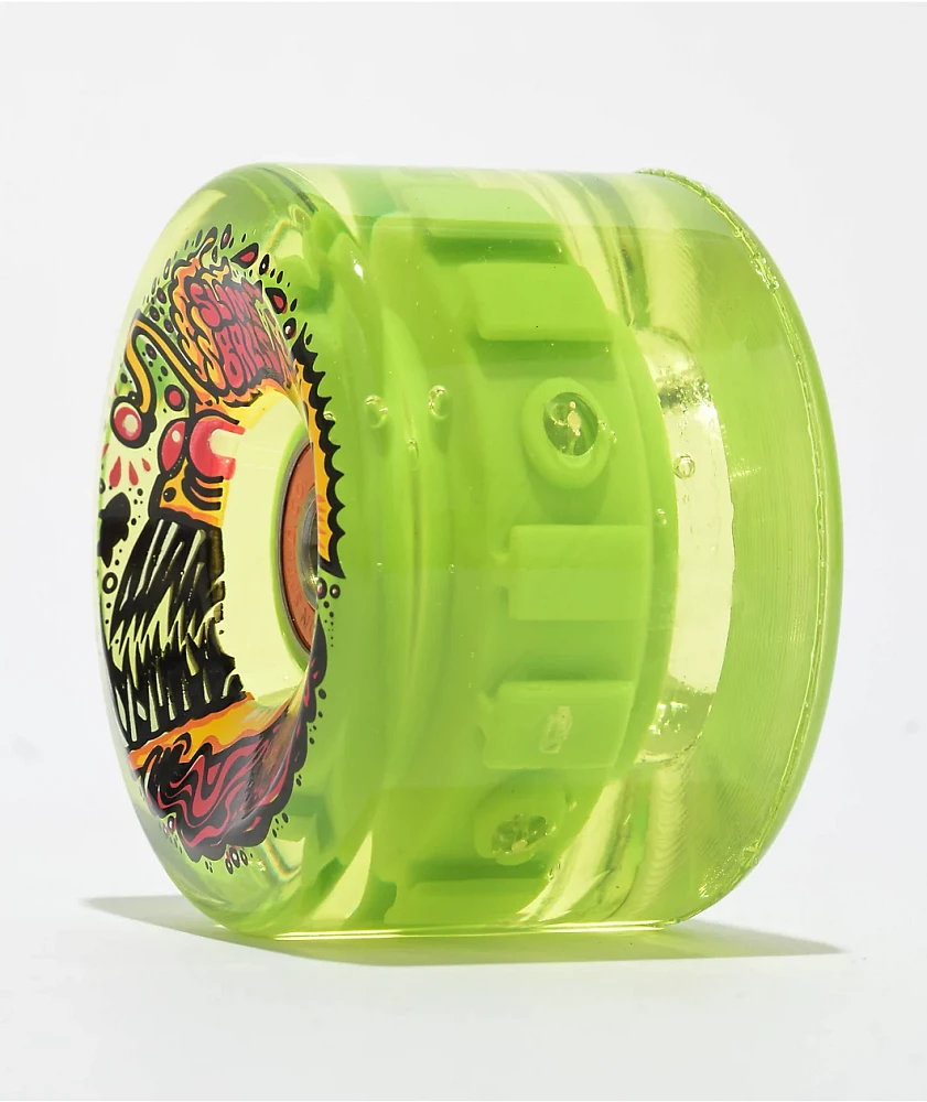 Slime Balls Light Ups LED Angler OG 66mm 78a Clear Neon Green Cruiser Wheels