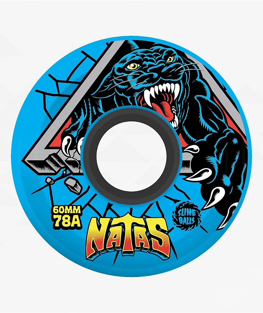 Slime Balls Natas Reissue 60mm 78a Blue Skateboard Wheels