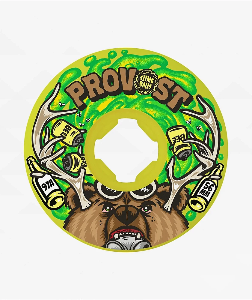 Slime Balls Provost Beer Vomit Mini 56mm 97a Green Skateboard Wheels