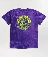 Slime Balls Screaming Hand Purple Tie Dye T-Shirt