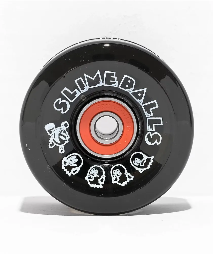 Slime Balls x Pac-Man Light Ups 60mm 78a Black Cruiser Wheels