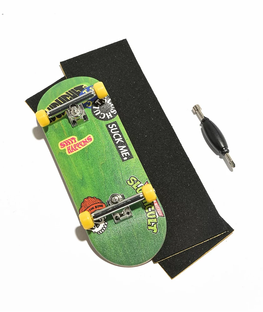 Slushcult Grom Stickerslap Green Fingerboard Complete