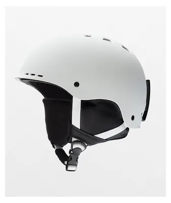 Smith Holt Matte White Snowboard Helmet.