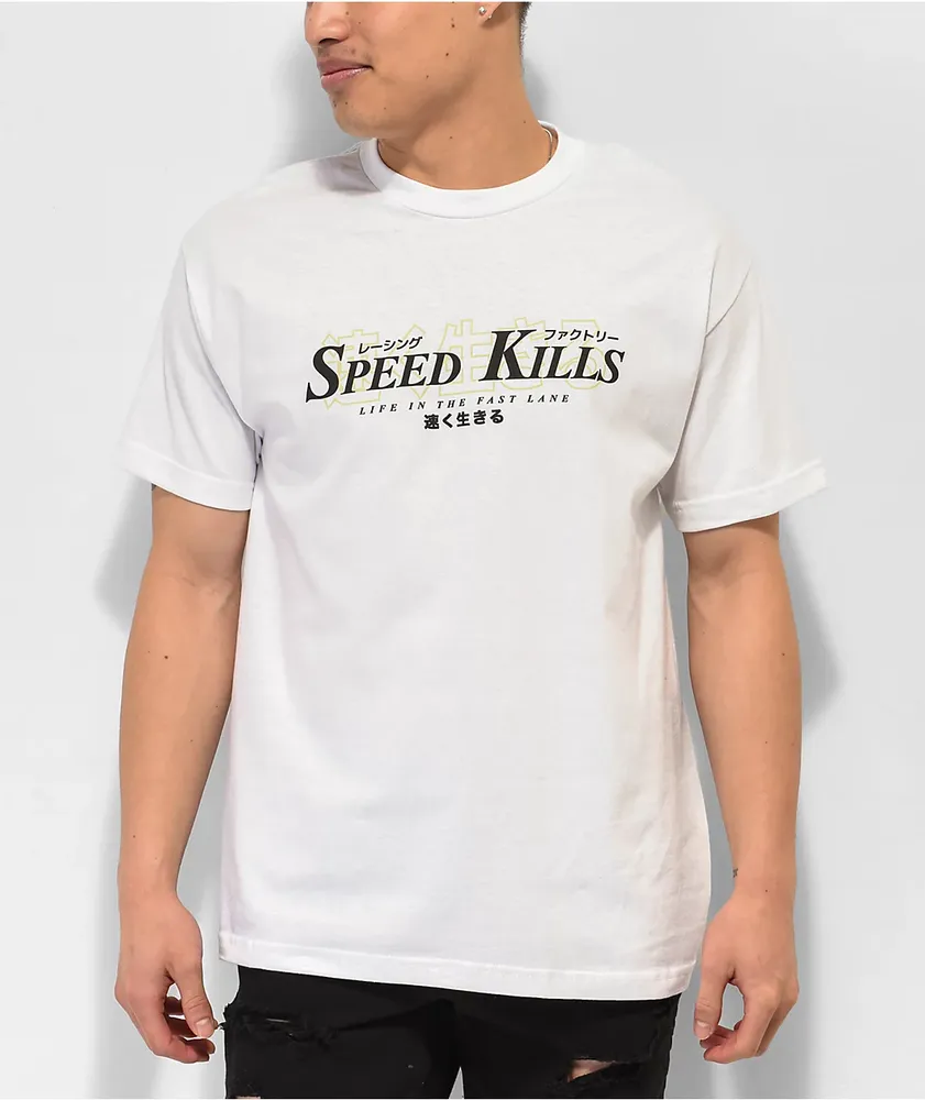 Speed Kills Club White T-Shirt