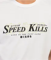 Speed Kills Speed Club White T-Shirt