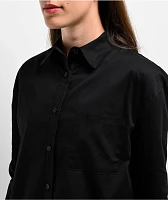 Spicy Chix Black Oversize Long Sleeve Button Up Shirt