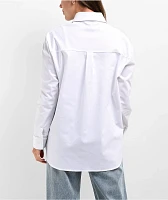 Spicy Chix White Oversize Long Sleeve Button Up Shirt