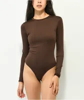 Spicychix Dark Brown Long Sleeve Body Suit