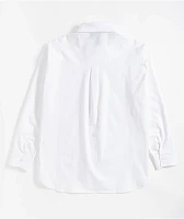 Spicychix White Oversize Long Sleeve Button Up Shirt