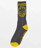 Spitfire Big Head Yellow & Grey Crew Socks