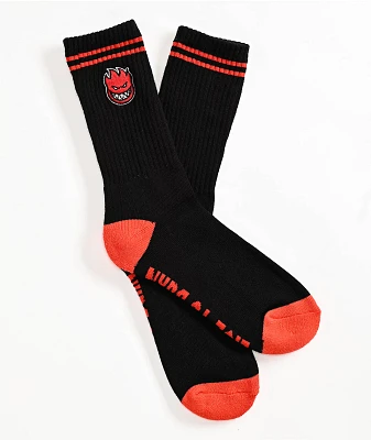 Spitfire Bighead Black & Red Crew Socks