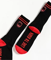 Spitfire Bighead Black & Red Crew Socks