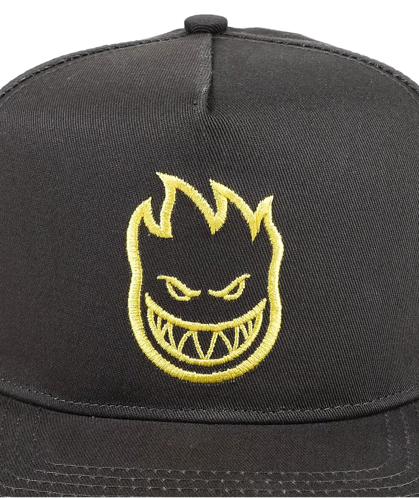 Spitfire Bighead Charcoal & Yellow Snapback Hat