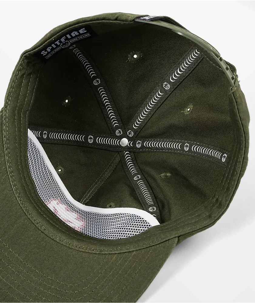 Spitfire Bighead Dark Green Snapback Hat