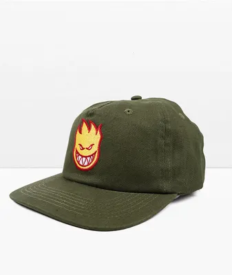 Spitfire Bighead Dark Green Snapback Hat