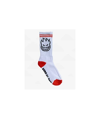 Spitfire Bighead White & Red Crew Socks