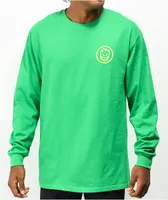 Spitfire Camo Classic Swirl Logo Green Long Sleeve T-Shirt